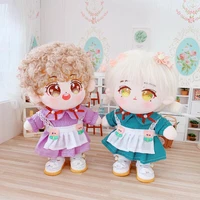 20cm doll clothes cute maid dress outfit plush toy dolls accessories for our generation idol fans baby dolls cosplay suit