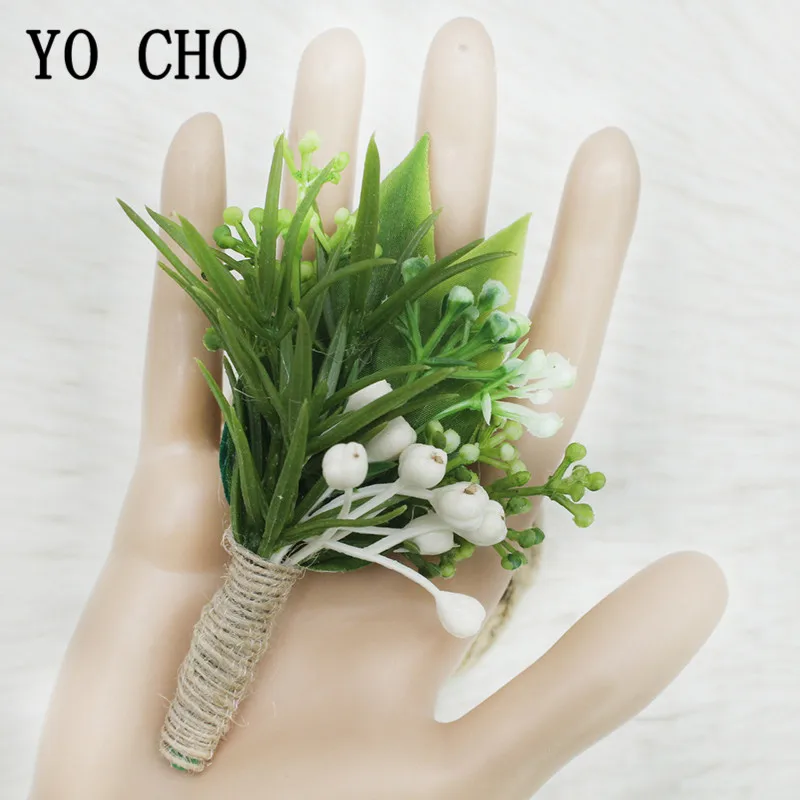 YO CHO свадебная бутоньерка с зеленым лесом для мужчин Свадебный Планер брака