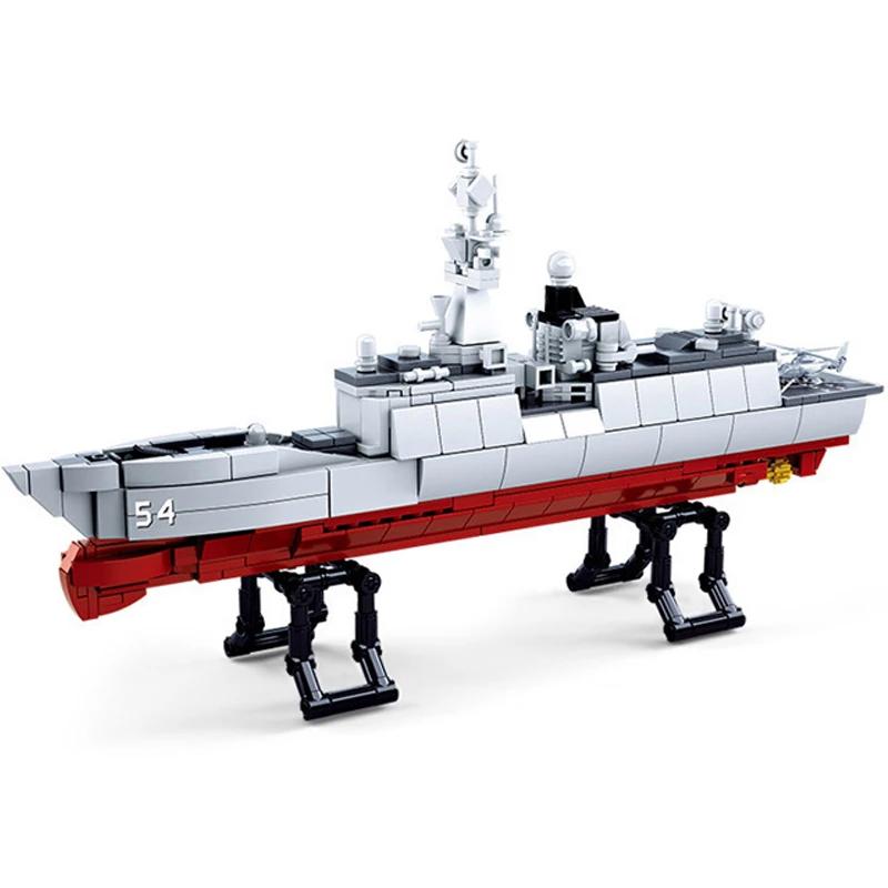 

Creative City Navy Submarine Frigate 054A Battle Ship Cruiser Building Blocks Kits Bricks Classic Movie Model Kids Toys For Gift