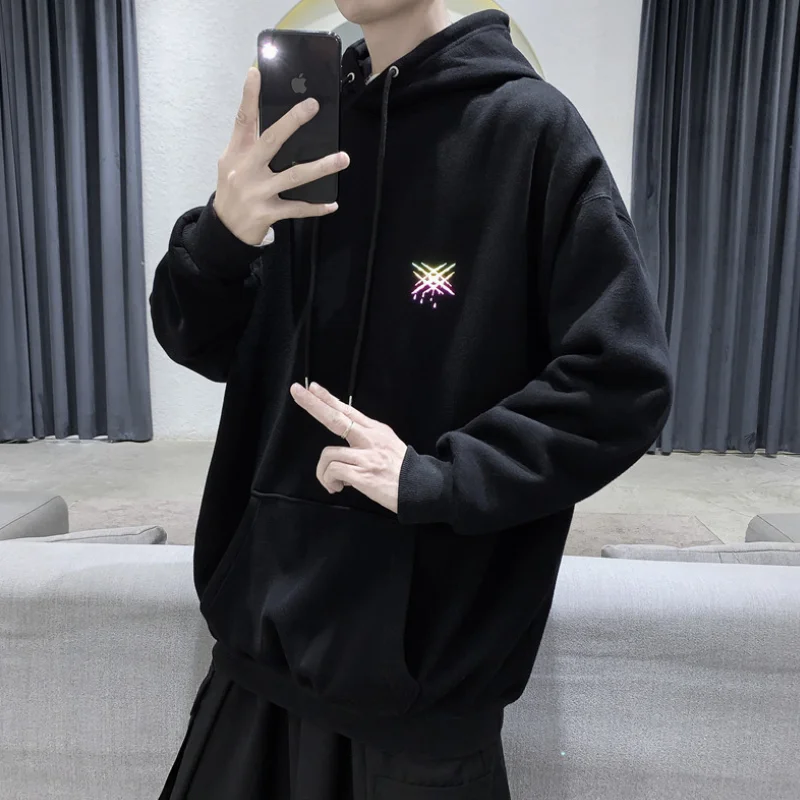 

2021 New Men's Lunchbox Reflective Loose Hoodie Men's Casual Sweater Jacket OW