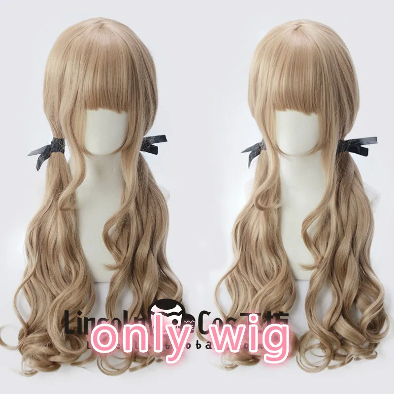 Парики SINoALICE для косплея длинные вьющиеся коричневые смешанные Костюмные парики