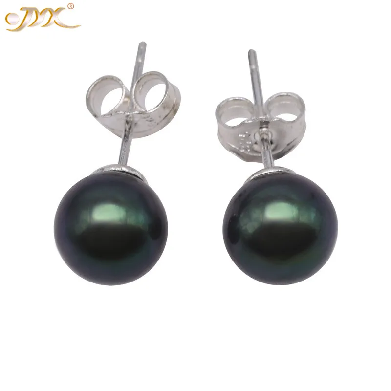 Классический черный фонарь JYX 7 5 8 мм таитянский цвет серебро 925 пробы простой