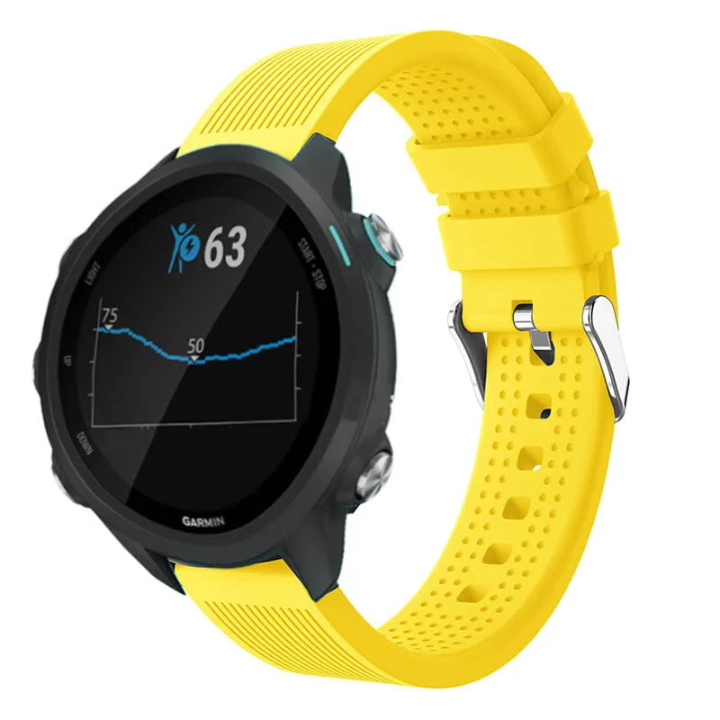 Силиконовый ремешок 20 мм для наручных часов Garmin Forerunner 245 245M 645 Vivoactive 3 сменный Huami