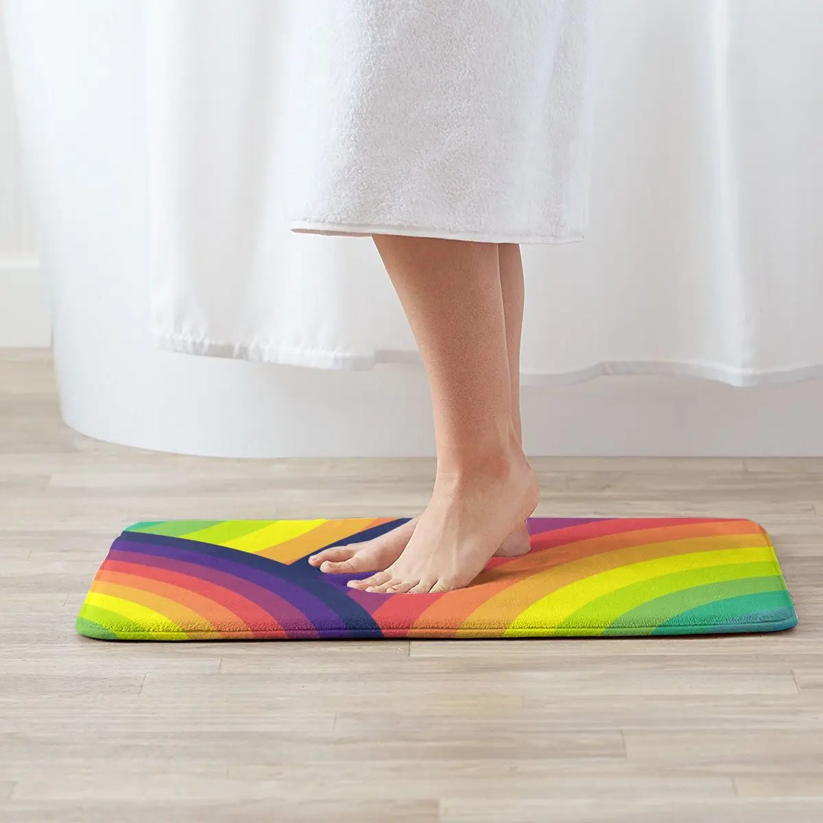 Триппи Радуга искусственный коврик для ног ванной полиэстер нескользящий