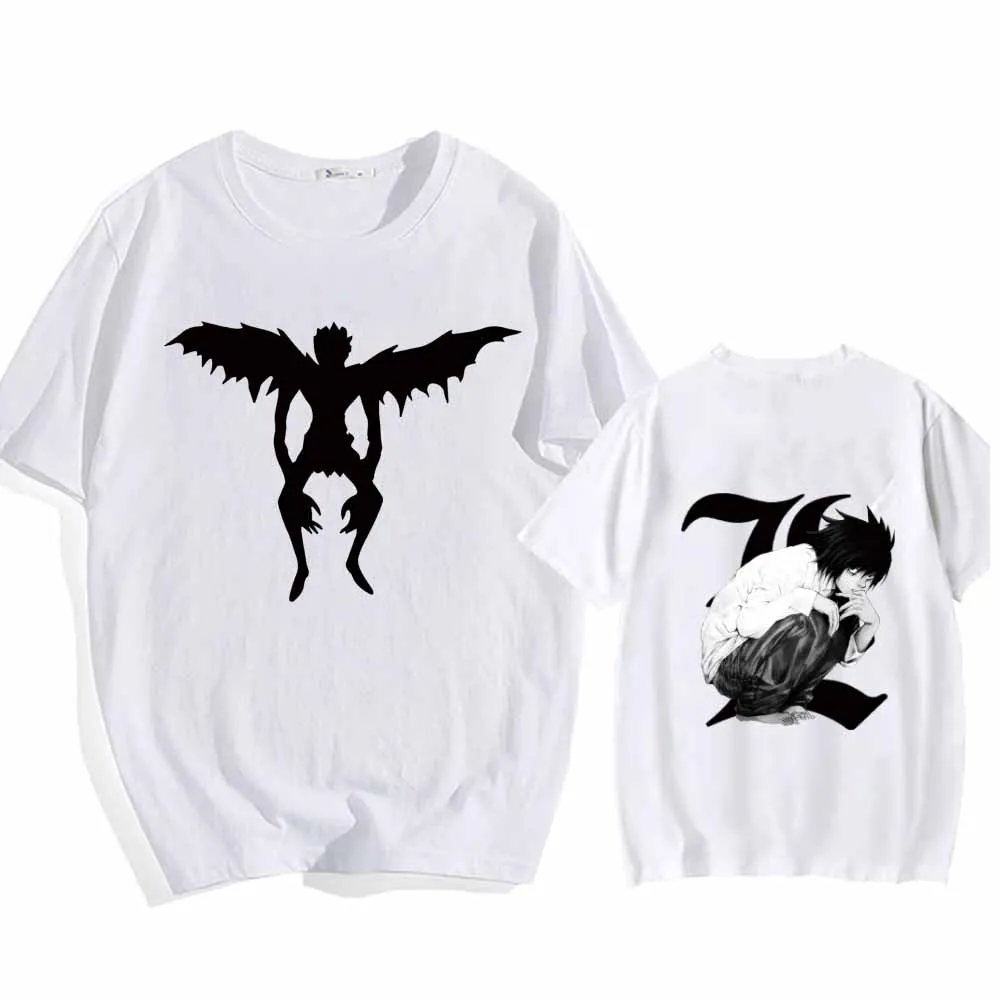 

Hot Anime Death Note White T-shirt Fashion O-neck Short Sleeves Casual Cloth