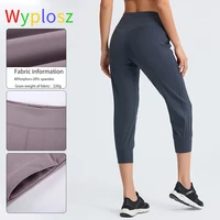 wyplosz sexy yoga pants workout high wist leggings sports women fitness gym stitching pockets running tights mouth gym clothing