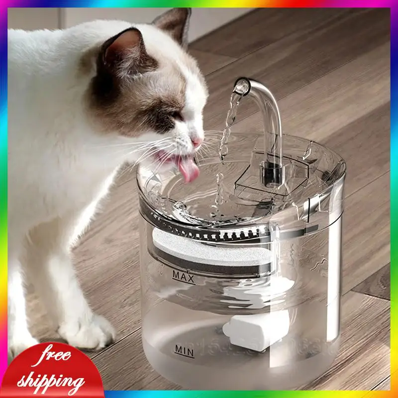 

For Cat Dog Water fountain Electric Automatic induction filter Dispenser 1.8L Drinking Bowl Pet Product