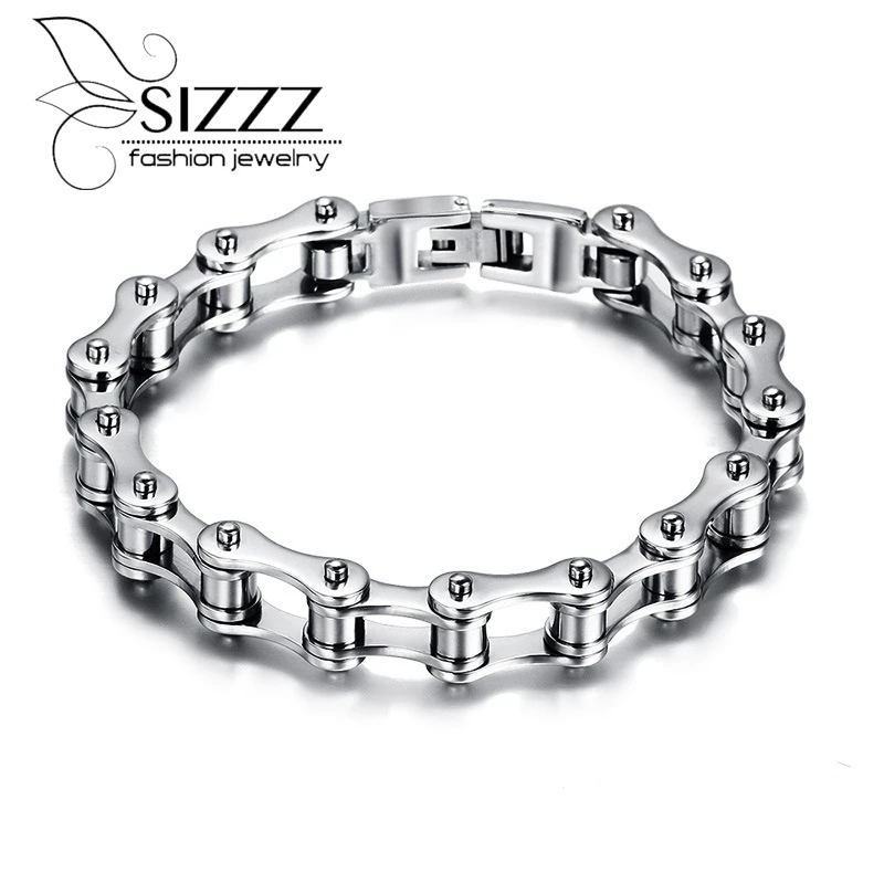 Мужские браслеты и велосипедная цепь из нержавеющей стали 316L ювелирные изделия