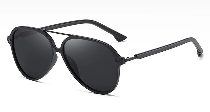 matte black Peekaboo tr90 ретро поляризованные солнцезащитные очки мужские подарки на Рождество коричневые поляризованные солнцезащитные очки для вождения летние очки uv400 - Цвет линз: matte black