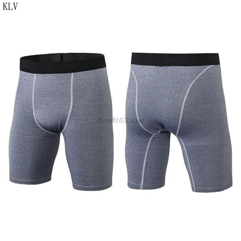 Мужские Компрессионные шорты размера плюс быстро сохнут широкий эластичный пояс