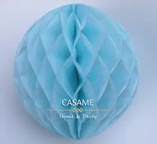 light blue Мяч с бумажными сотами Цветок фонарь свадьба ребенок день рождения украшение детский душ соты шары фонарь s Декоративные - Цвет: light blue