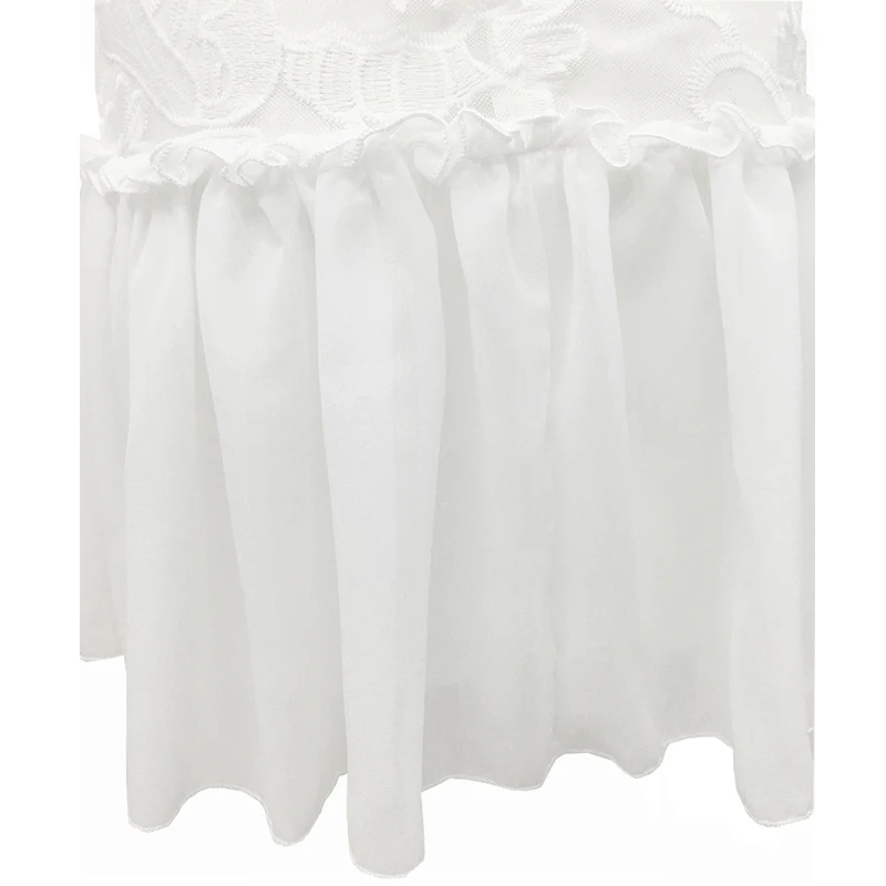 

Vintage Women Petal Sleeve Lace Dress Elegant V-neck Ruffle Embroidery Dress Office Lady Floral Print High Waist Party Dress