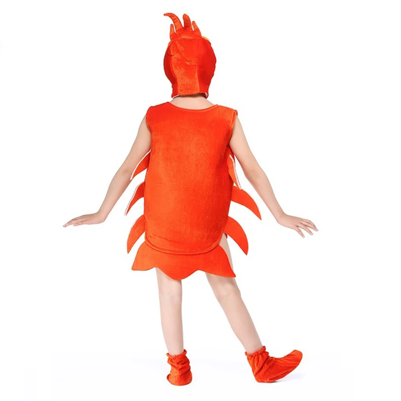 Детский костюм краба в виде животного для вечеринки на Хэллоуин одежда мальчиков