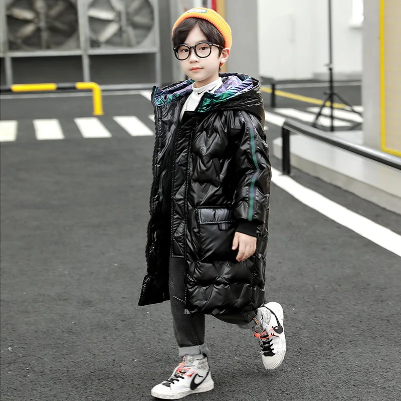 Children Clothes Boys Daily Simplicity Thick Wadded Jacket Teen Kids Solid Color Hooded Warm Coat Outerwear 4 5 6 7 9 10 12 13y