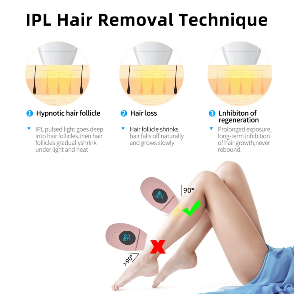 Permanente do Laser do Laser de Diozo Indolor da Remoção do Cabelo do Ipl do Flash Permanente para a Luz Depilador Facial 900000 um 15 Depiladores