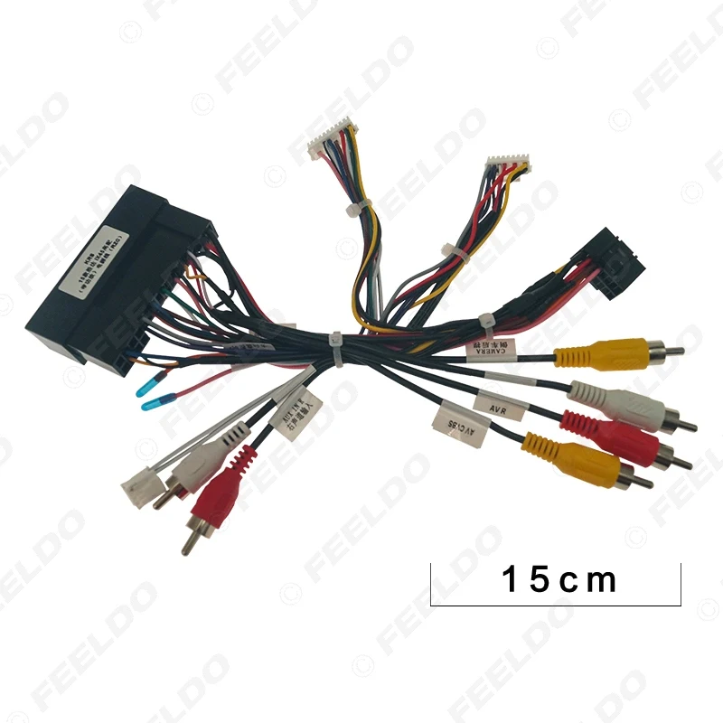 Автомобильный 16-контактный аудио жгут проводов с 2 коробками Canbus для Hyundai Santafe IX45