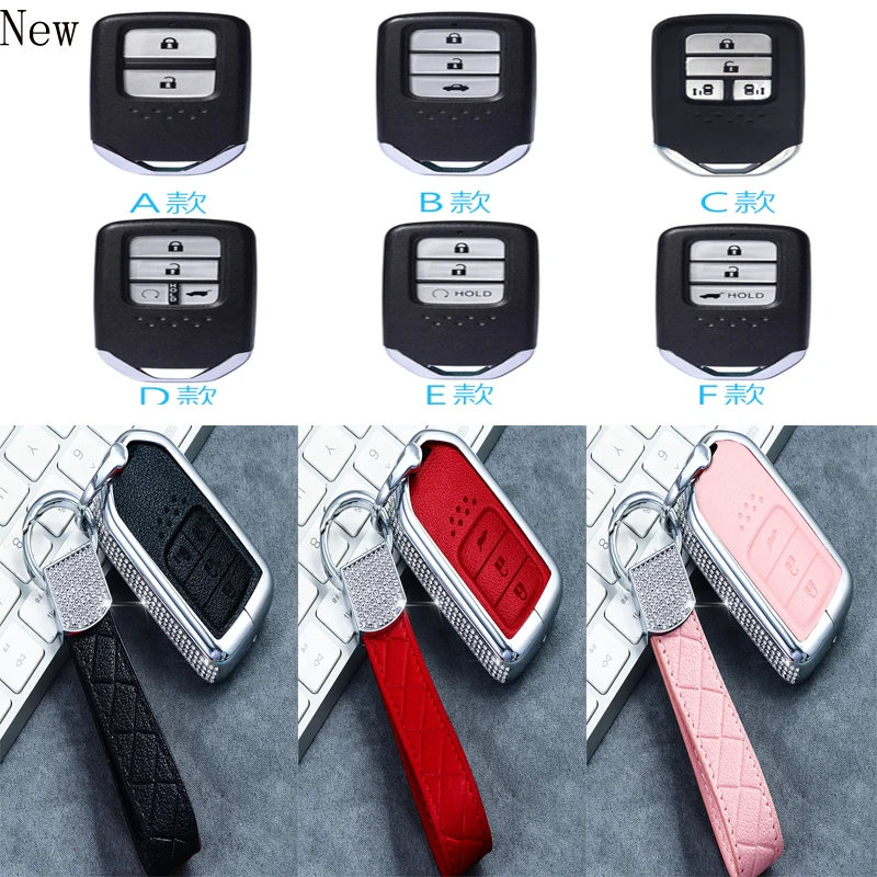 

Aluminium Alloy diamonds Car Smart Key Case Cover Fob for Honda 10-generation Civic Jade Breeze Accord XRV Avancier CRV Crider