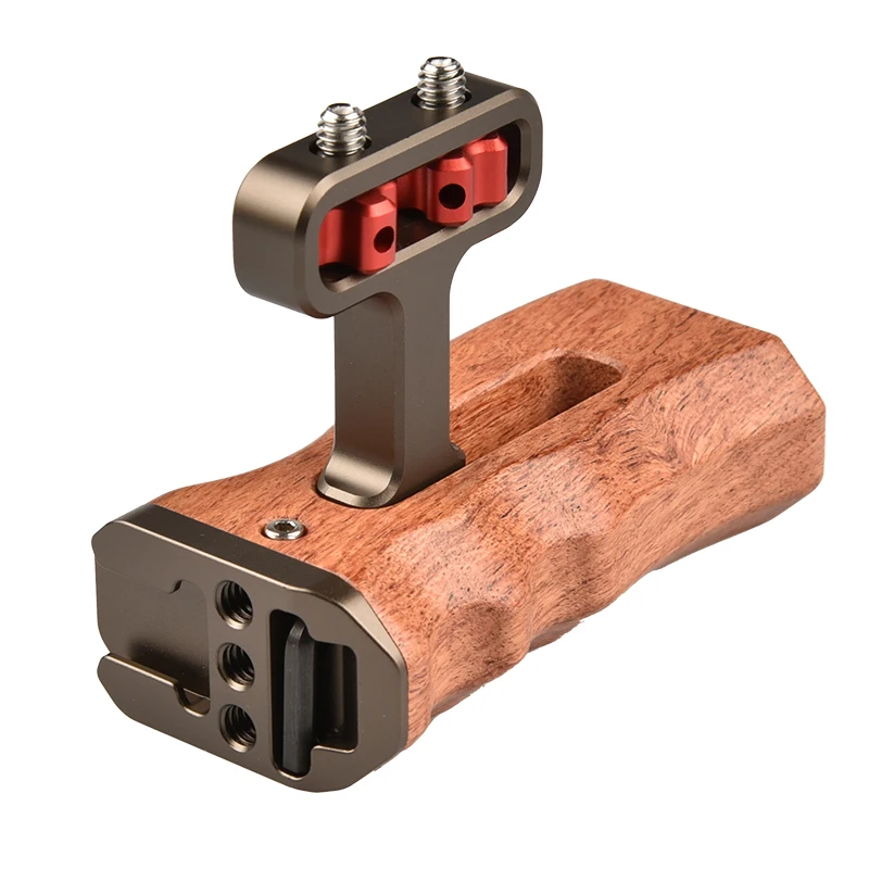 VLOGMAGIC мини древесины Боковая ручка с двойной 1/4 &quot 20 винтовое крепление для Camaer