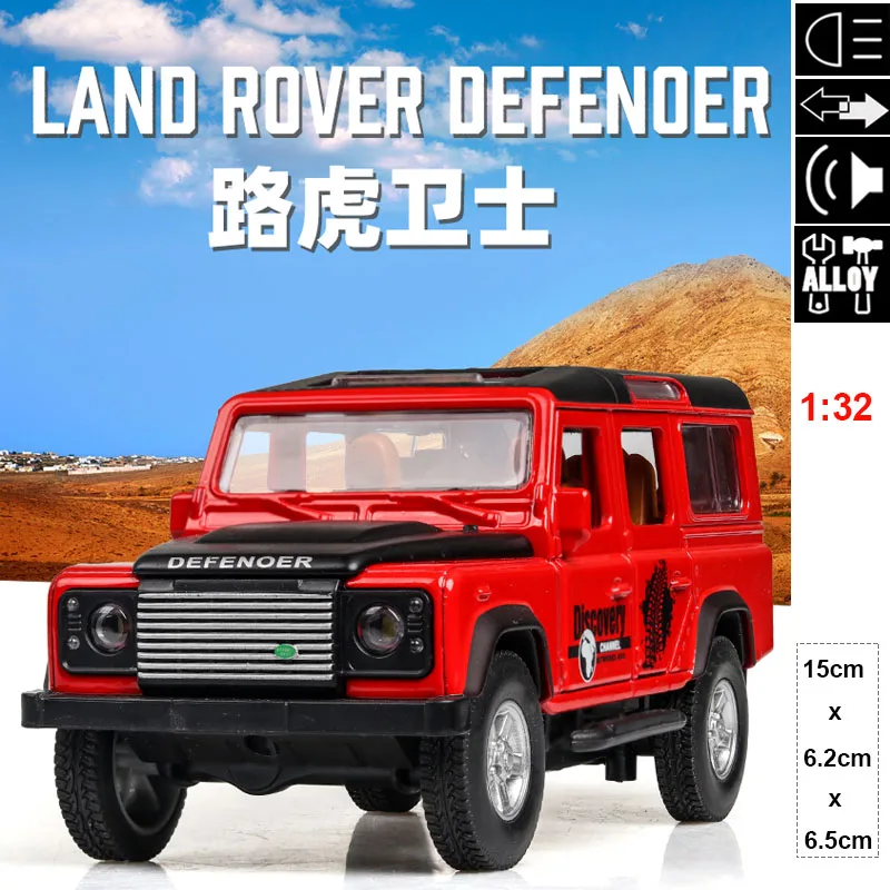 1:32 SUV Defender сплав Модель автомобиля игрушки автомобиль вытянуть назад звук и светильник акустооптика для детей подарки на день рождения для взрослых
