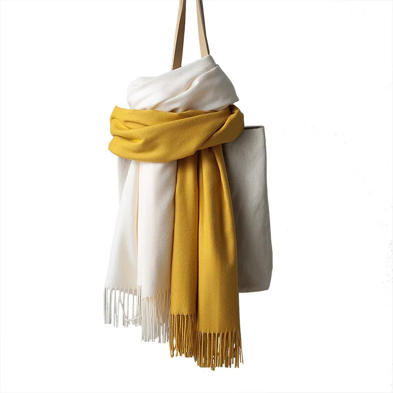 

2021 new cashmere scarf for winter women's double-sided warm original shawl new scarf