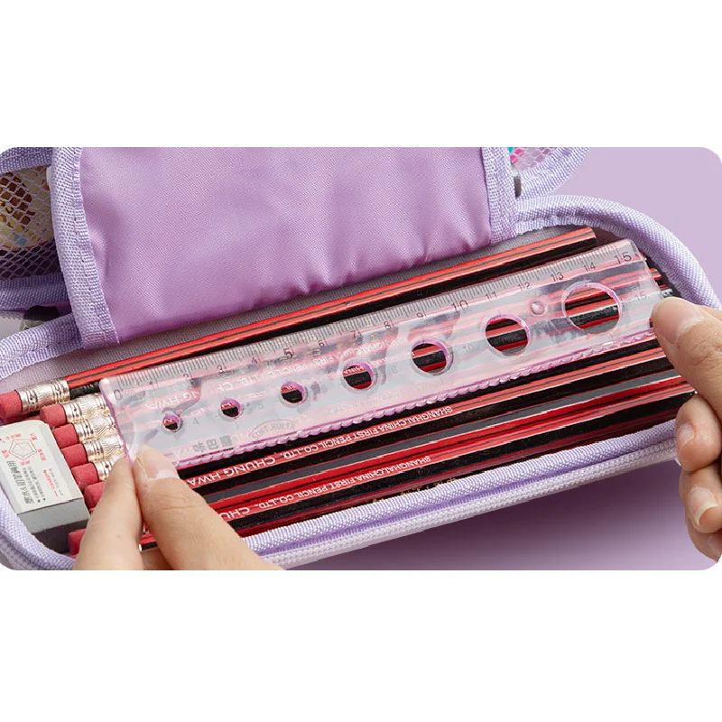 Korean Version Pencil Case Kawaii Animal Pattern Waterproof Material Student Stationery Storage Box Large Capacity Pouch | Канцтовары