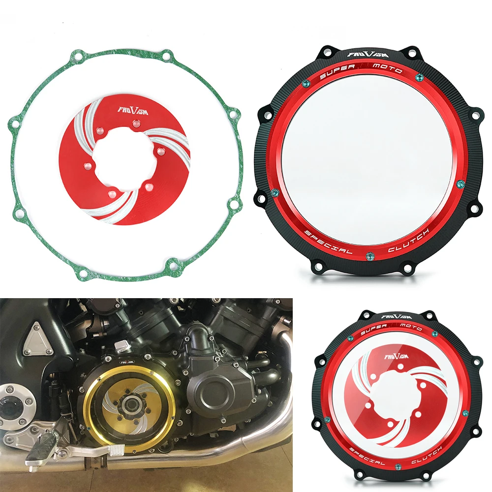 

Прозрачный пружинный фиксатор сцепления для мотокросса CNC Racing для Yamaha Vmax 1700 2009-2020 аксессуары для мотоциклов