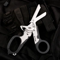 splitman multitool folding multi scissors outdoor camping fishing edc tools emergency stainless steel rope cutter ruler