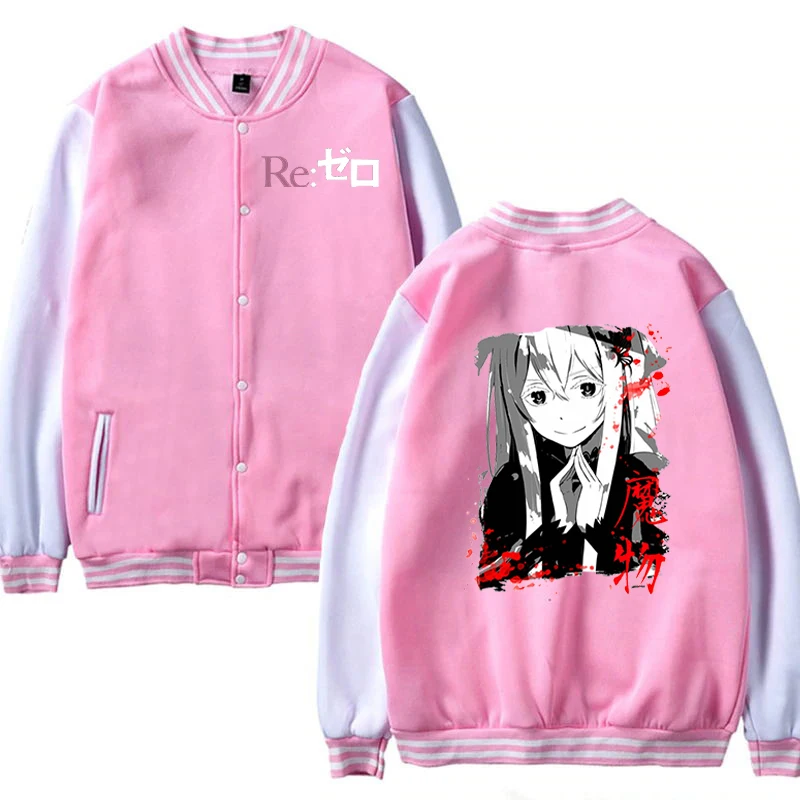 Тренировочный костюм Re Zero Kara Hajimeru Isekai Seikatsu Мужская Уличная одежда Harajuku куртка