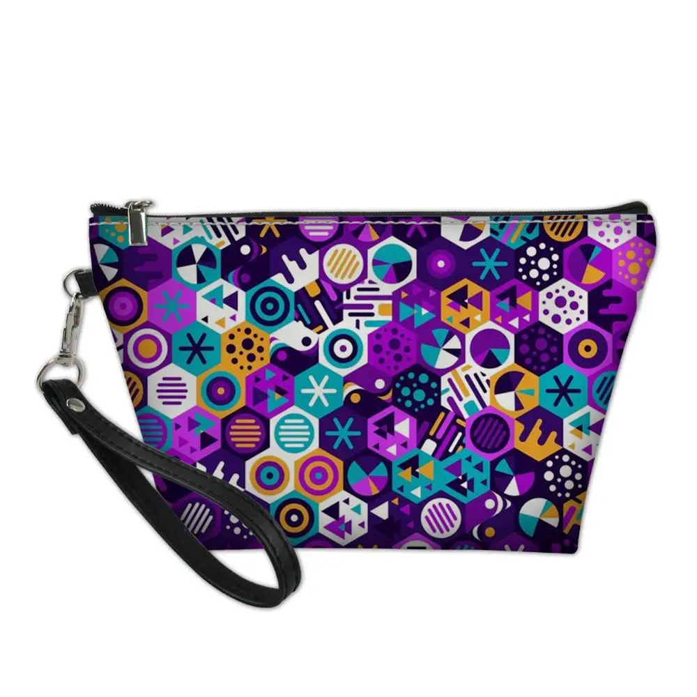 

Женская сумочка для туалетных принадлежностей HYCOOL, модная женская косметичка в горошек с геометрическим рисунком, косметички для девочек-п...