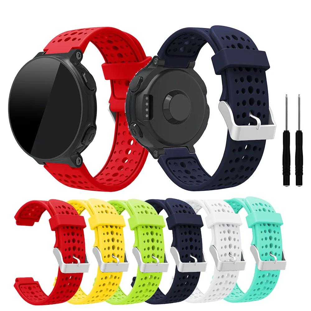 Ремешок сменный силиконовый для смарт-часов Garmin Forerunner 230 235 220 620 630 | Наручные часы