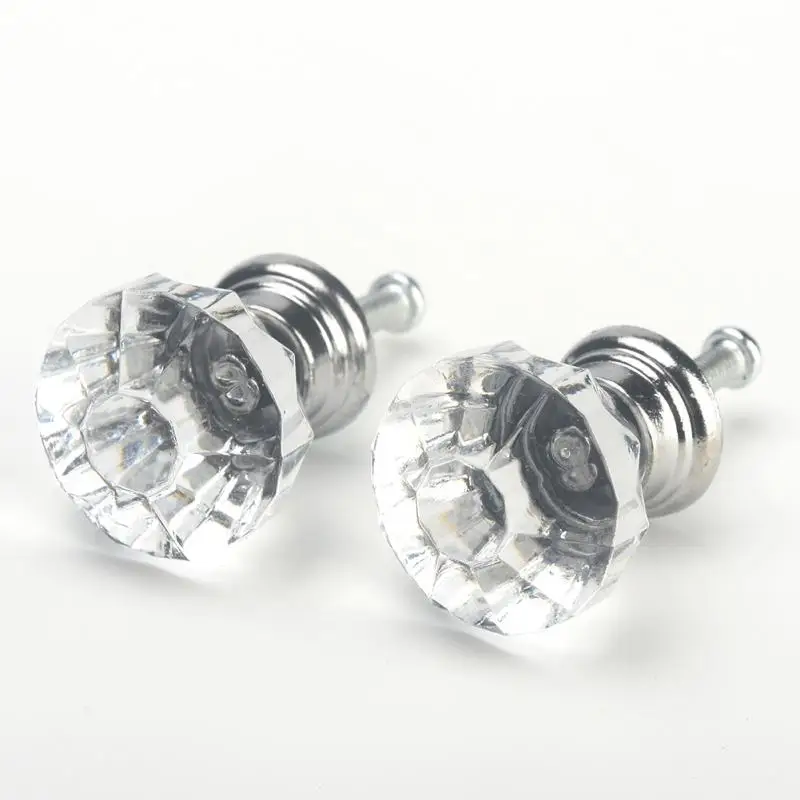 12 шт./компл. 30 мм Алмазный Форма дизайнерская прозрачная акриловая ручка шкаф с