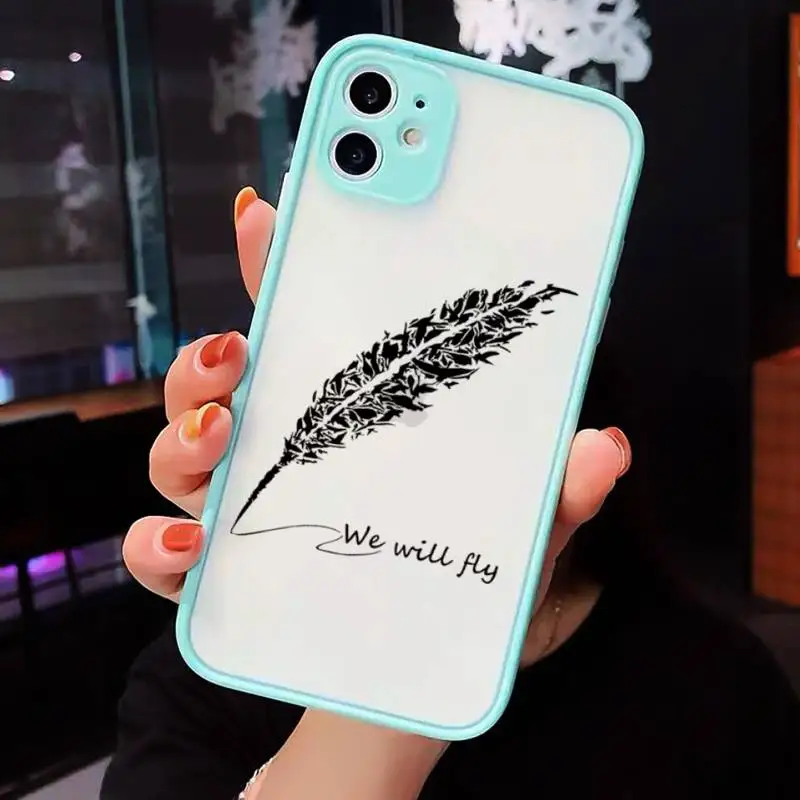 

Cute creative design pattern Phone Case matte transparent For iphone 7 8 11 12 plus mini x xs xr pro max cover