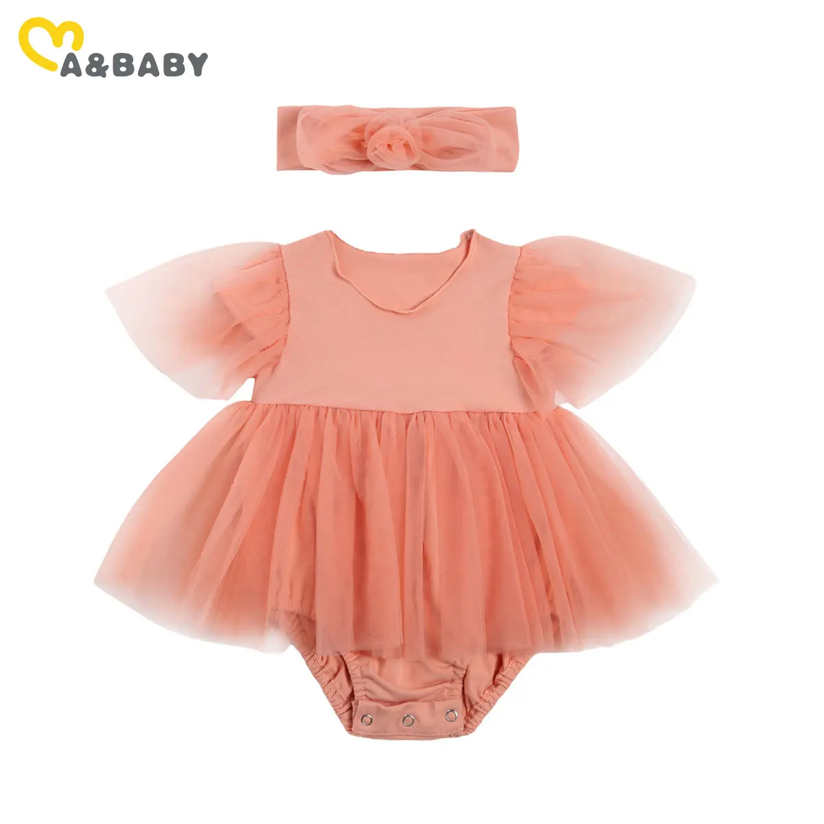 

Детский кружевной комбинезон Ma & Baby, комбинезон с оборками для новорожденных девочек, летняя одежда для дня рождения, на возраст 0-24 месяца