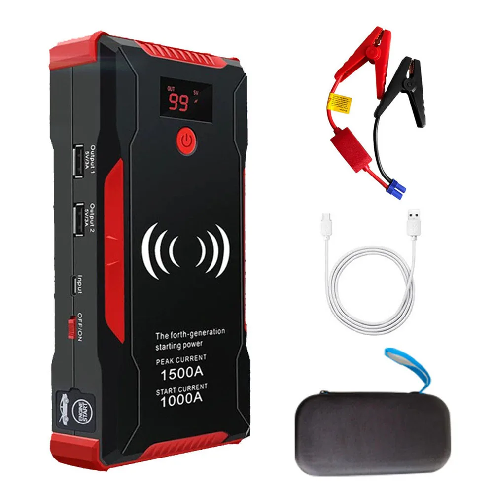 

Multifunctional Car Battery Portable Jump Starter Power Supply Bank 22000mAh 1500A Portable Charger Starting Device Emergency