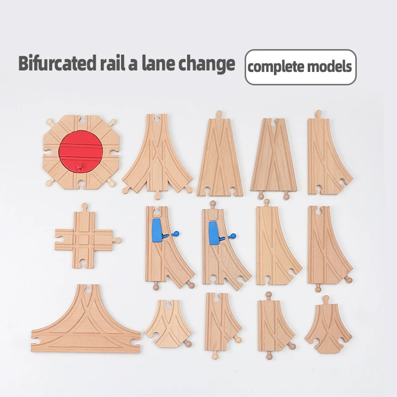 Деревянные детские игрушечные треки Ikool небольшой трек с бифурговым покрытием