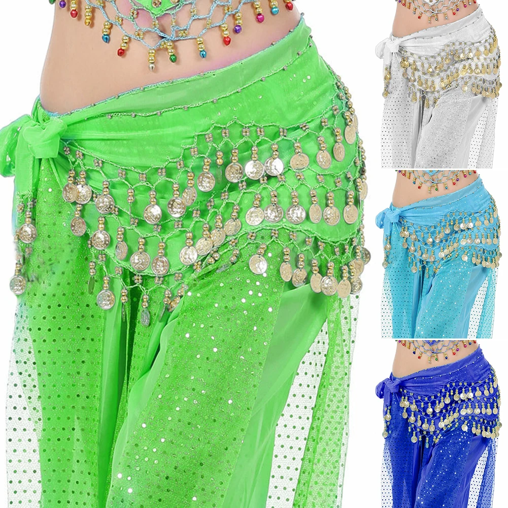 Женская юбка для танца живота шифоновая трехрядная 13 видов на выбор|Танец живота|