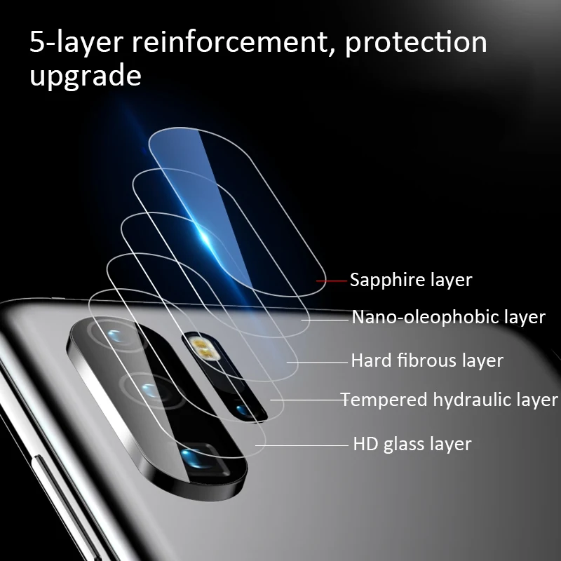 Стекло для камеры Forhuawei P30pro + металлическое кольцо задней линзы P30 pro Защитное