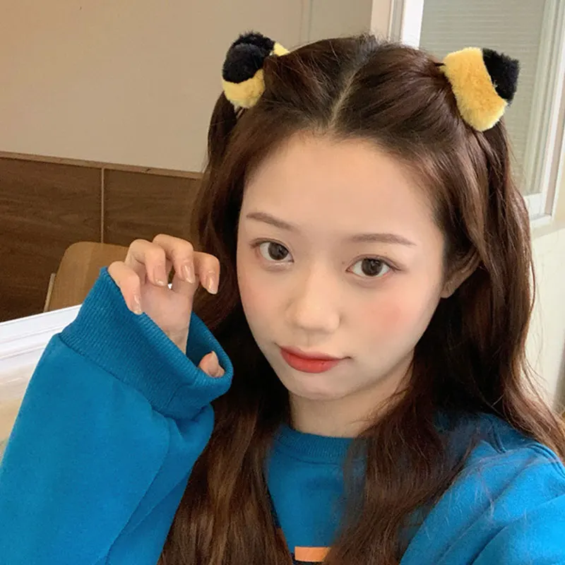 

Sweet Plush Hair Clips Girly Heart Style Three-dimensional Hair Clips Bangs Clips Simplicity Korean Version Hair Accessories