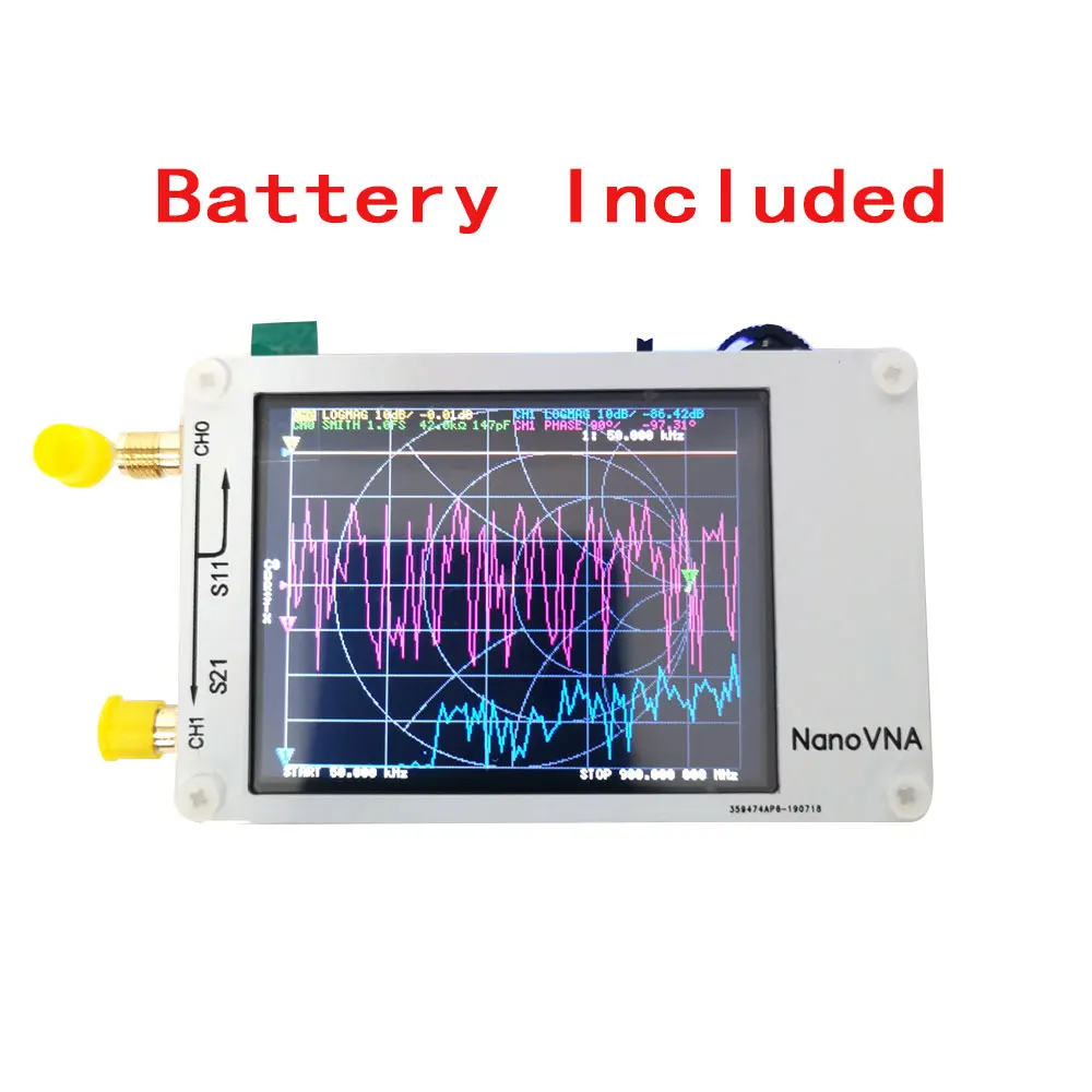 Векторный анализатор сети HuGen NanoVNA цифровой сенсорный экран коротких волн HF VHF UHF
