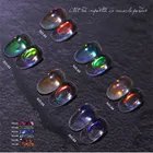 Ледяные мышцы, акриловые, зеленые, розовые, прозрачные, градиентные, зеркальные, с кистью для маникюра, красочные, блестящие