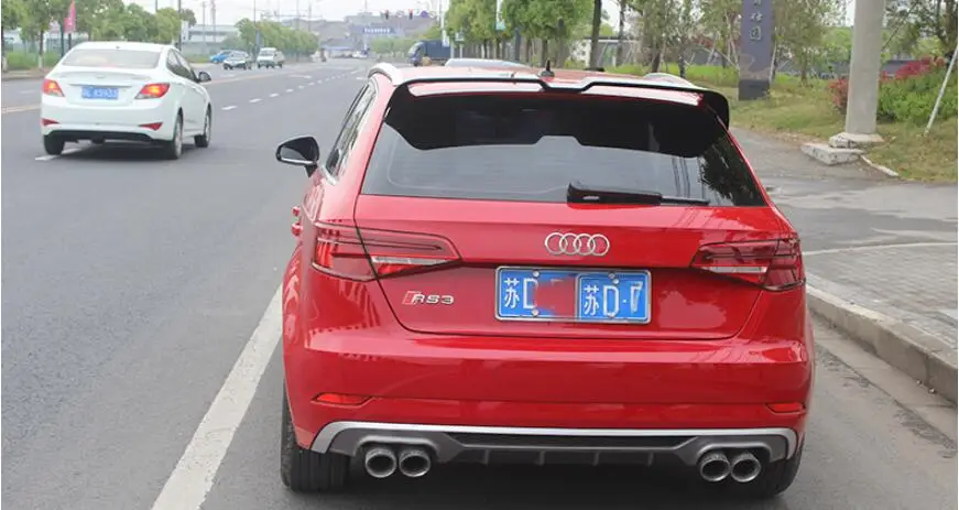 ABS заднее крыло багажника выступ Спойлеры Подходит для AUDI A3 RS3 хэтчбек