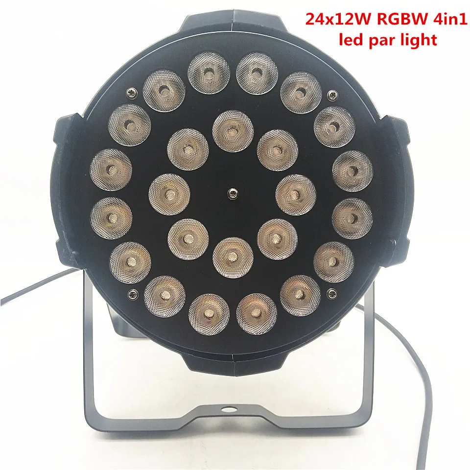 4 шт. LED Par Light 24x12 Вт RGBW 4в1 полноцветный DMX моющий свет выделенный диско диджей
