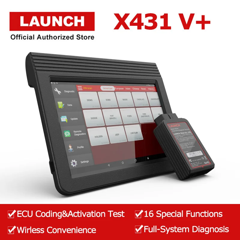 LAUNCH X431 V+ OBD2 автоматический диагностический инструмент X431 сканер OBD ЭБУ кодирование активация тест 16 специальных функций 2 года бесплатное обновление