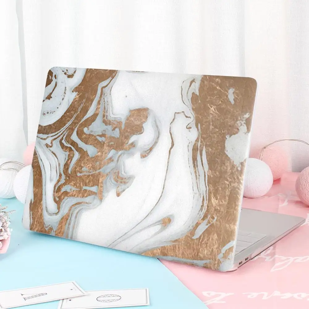 Модный Твердый чехол с мраморным принтом+ Пылезащитная заглушка для Apple MacBook Pro retina 12 13 15 Touch Bar& Air 13