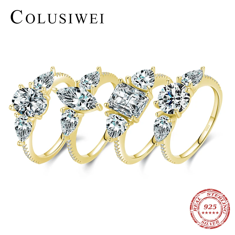 Женское кольцо из серебра 925 пробы с имитацией бриллианта | Украшения и