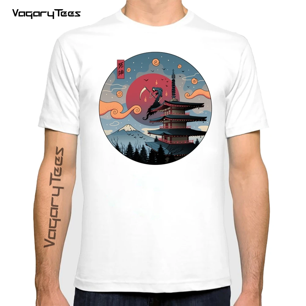 

Винтажная забавная Мужская футболка Japna из аниме «укийое смерти Шинигами», Новинка лета 2022, белая повседневная короткая футболка, уличная футболка унисекс