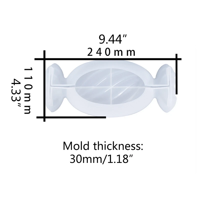 

DIY Crafts Tool Crystal Epoxy Resin Mold Candy Plate Dish Casting Silicone Mould