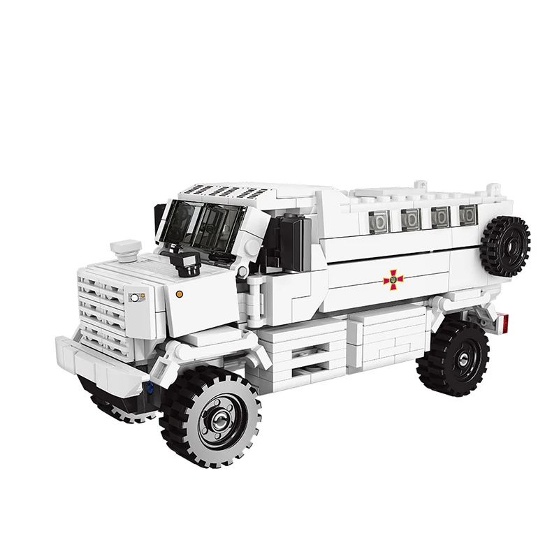 

The Military electric Weapon Army Soviet Union BMM-4S Boxer Medical Armored Infantry Vehicle Car Building Blocks WW2 Bricks Toys