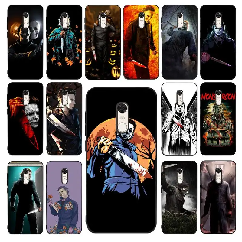 

Yinuoda The Curse Of Michael Myers Horror Movie Phone Case for Redmi 5 6 7 8 9 A 5plus K20 4X 6 cover