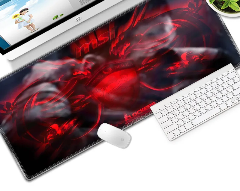 Style 7 700*300 мм серия Red Dragon высокоскоростной большой игровой коврик для мыши, клавиатуры, Противоскользящий коврик для компьютерной мыши из натурального каучука - Цвет: Style 7